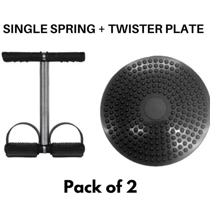 Tummy Trimmer Single Spring And Double Spring Home Gym Abs Exerciser Premium Quality With Tummy Twister