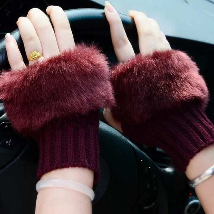 Wool Gloves Fancy Winter Women Grils