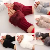 Wool Gloves Fancy Winter Women Grils