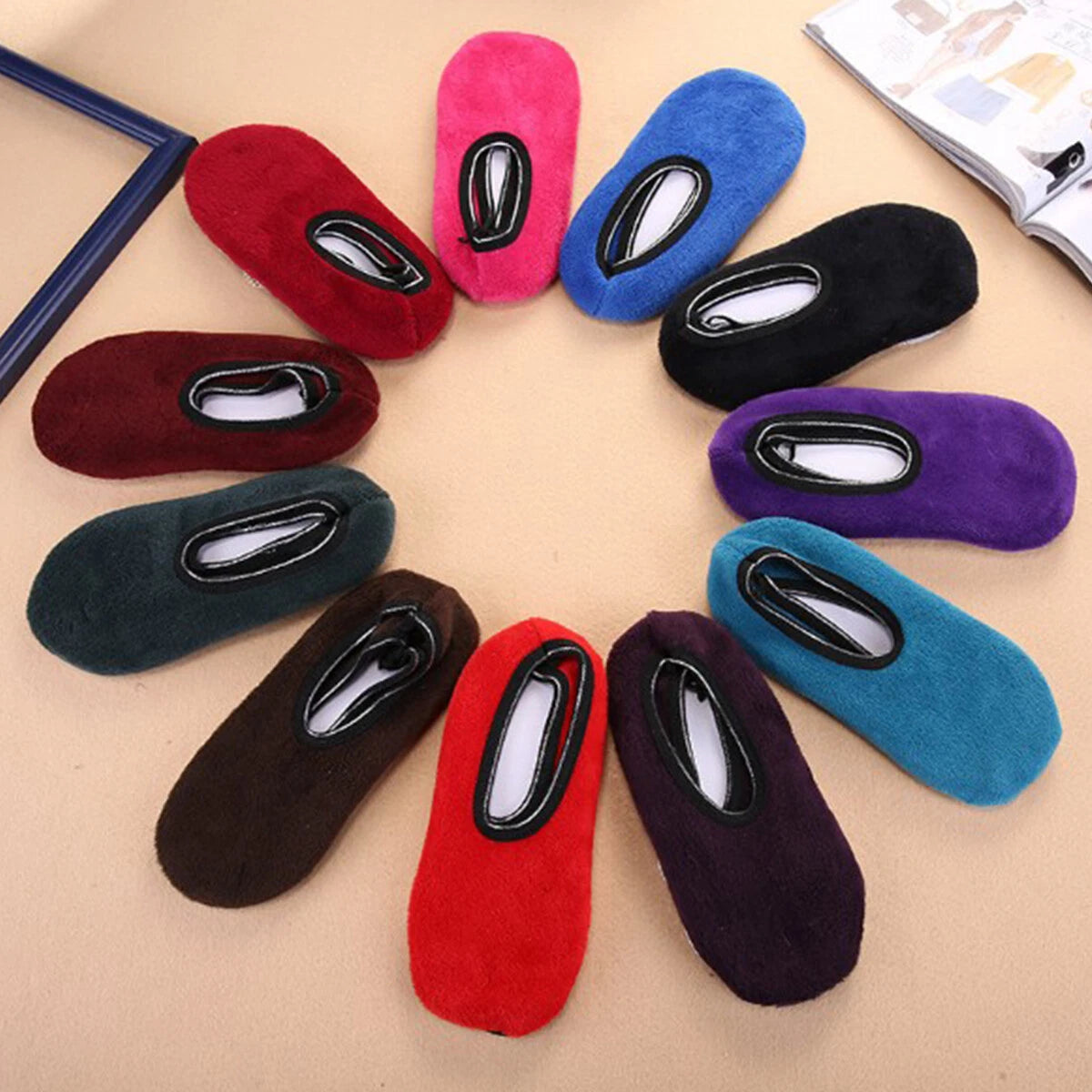 Soft Bed Slipper Socks Men Women Fleece Thick Socks