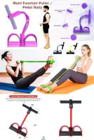 Pull Reducer Resistance Training Bands Tummy Trimmer Bally Fat Burner Body Exerciser Weight Loss Home Gym Home Workout Arm Muscle Builder Double Pull Rope Body Trimmer Pedal Exerciser Yoga Crossfit Exercise Arm Exercise Tummy Body Building Training Unisex