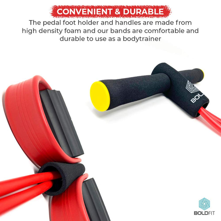 Pull Reducer Resistance Training Bands Tummy Trimmer Bally Fat Burner Body Exerciser Weight Loss Home Gym Home Workout Arm Muscle Builder Double Pull Rope Body Trimmer Pedal Exerciser Yoga Crossfit Exercise Arm Exercise Tummy Body Building Training Unisex