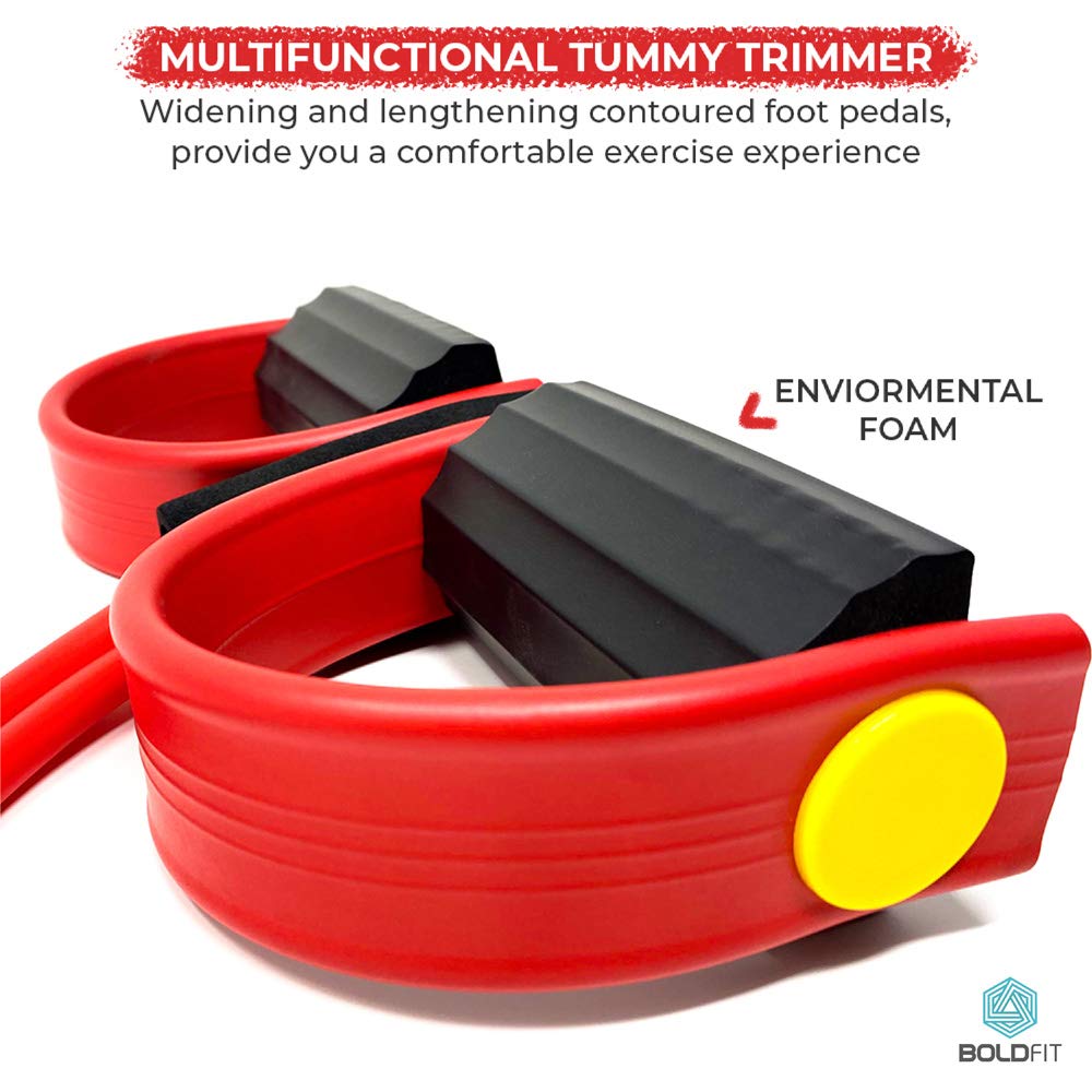 Pull Reducer Resistance Training Bands Tummy Trimmer Bally Fat Burner Body Exerciser Weight Loss Home Gym Home Workout Arm Muscle Builder Double Pull Rope Body Trimmer Pedal Exerciser Yoga Crossfit Exercise Arm Exercise Tummy Body Building Training Unisex