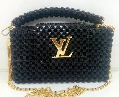 Women's Plastic Beaded Hand Bag