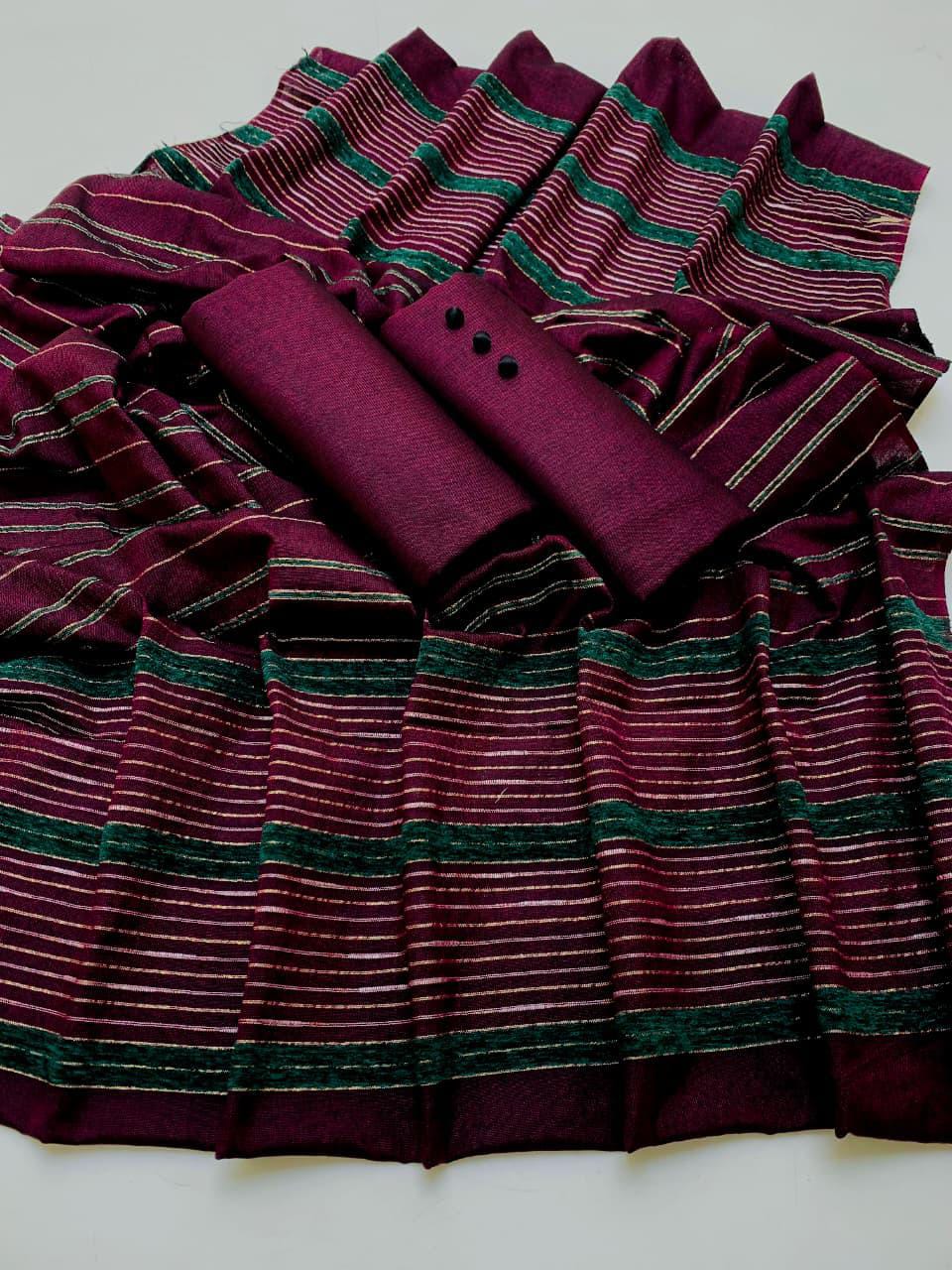 KHADI SILK UNSTITCED 3PC