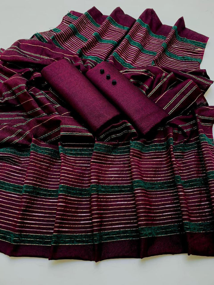 KHADI SILK UNSTITCED 3PC