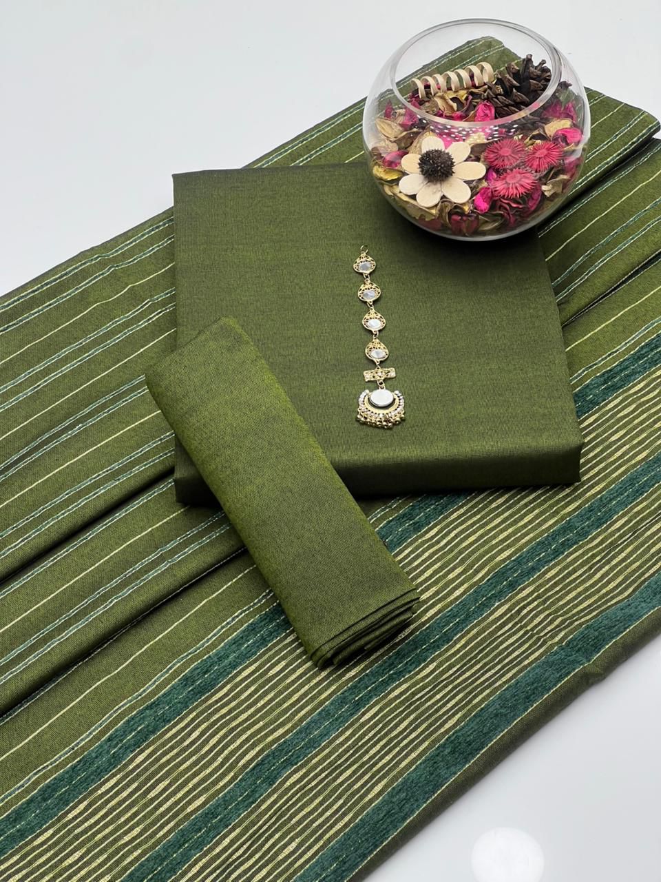 KHADI SILK UNSTITCED 3PC