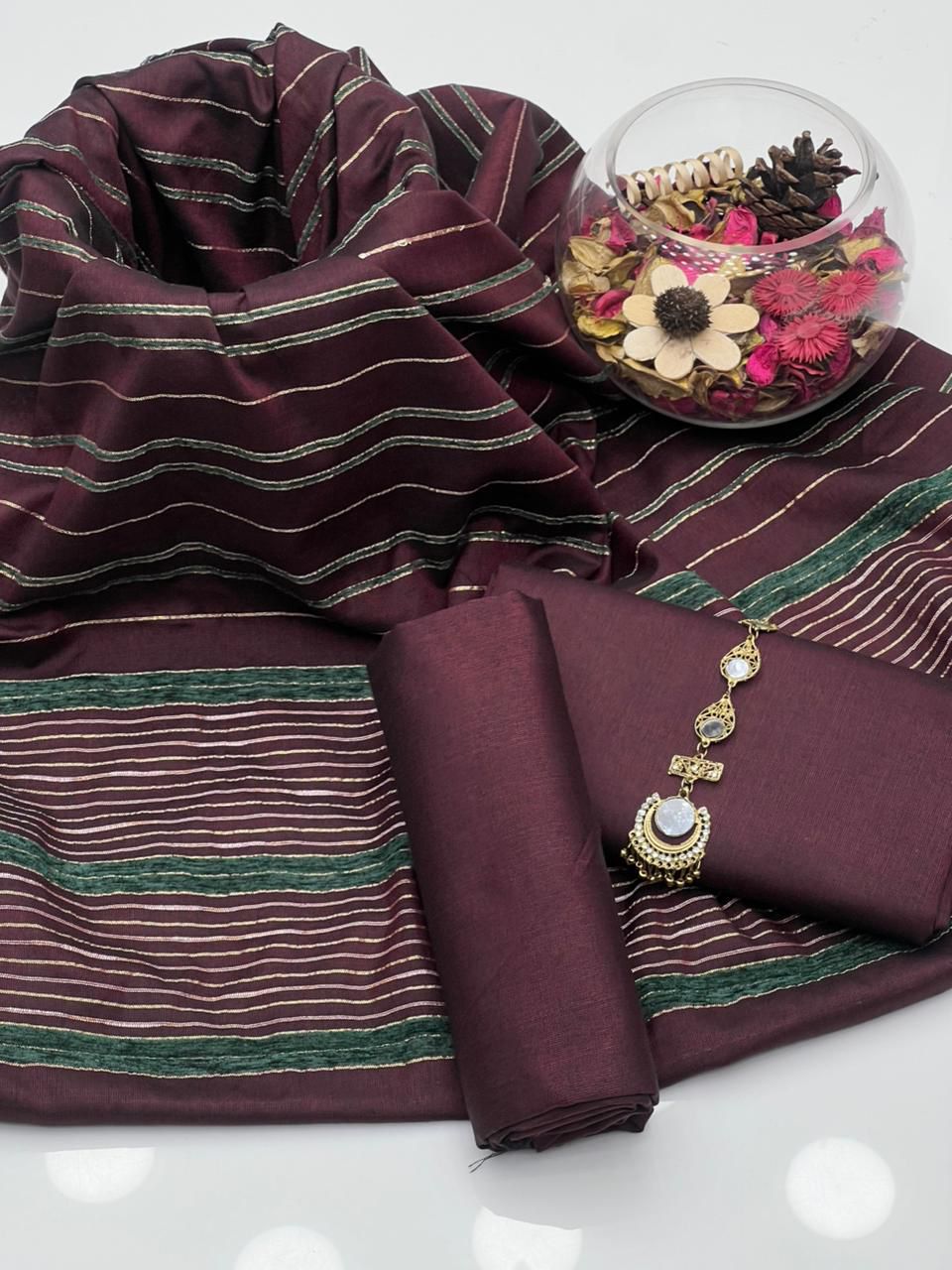 KHADI SILK UNSTITCED 3PC