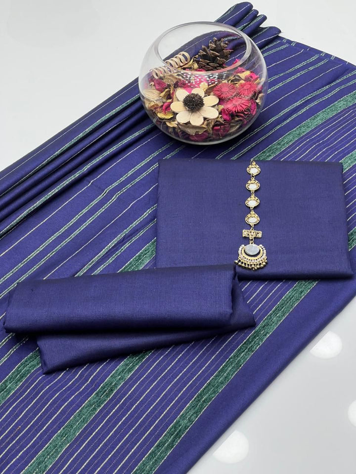 KHADI SILK UNSTITCED 3PC