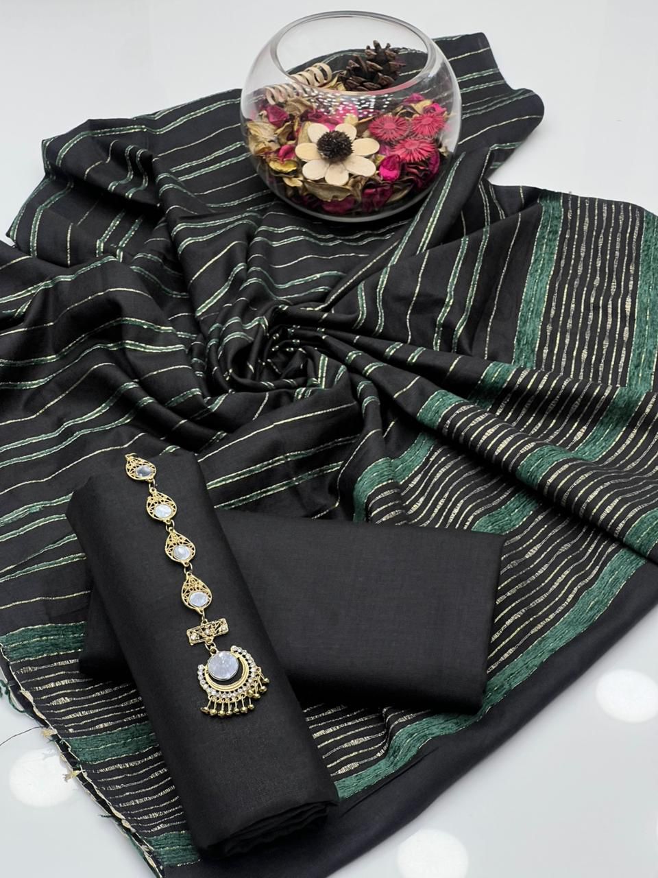 KHADI SILK UNSTITCED 3PC