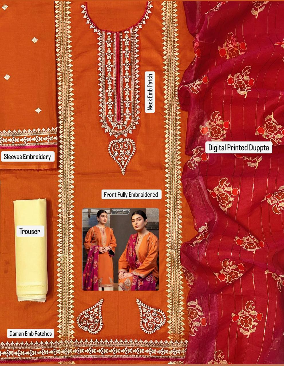 3PCS UNSTITCHED SUIT